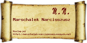 Marschalek Narcisszusz névjegykártya